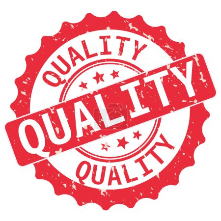 Illustration for Best Quality Guarantee Red Seal Isolated Vector. Vector Illustration - Royalty Free Image