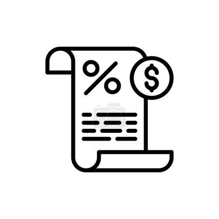 Illustration for Taxes icon in vector. Logotype - Royalty Free Image