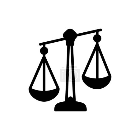 Illustration for Law Scales icon in vector. Logotype - Royalty Free Image