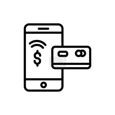 Ilustración de Icono de pago sin efectivo en vector. Logotipo - Imagen libre de derechos