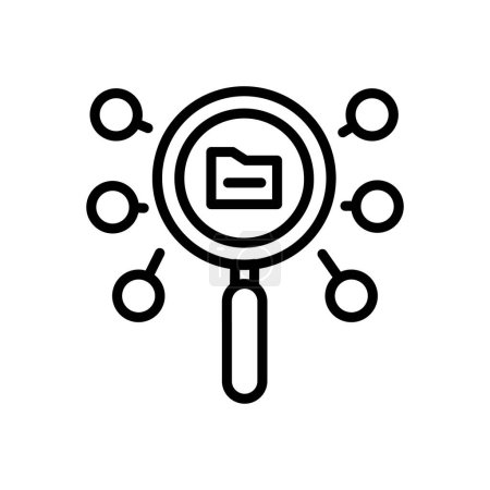 Ilustración de Information Gathering icon in vector. Logotype - Imagen libre de derechos