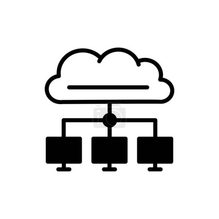 Illustration for Cloud Network icon in vector. Logotype - Royalty Free Image