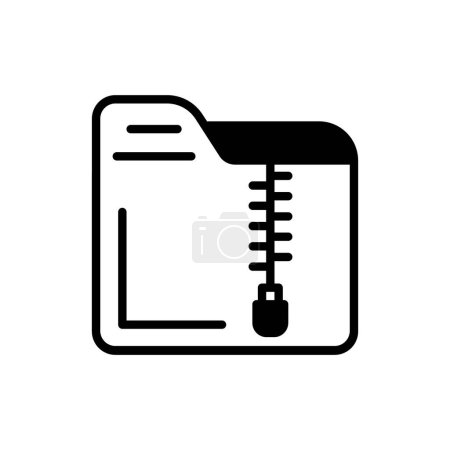 Illustration for Zip Folder icon in vector. Logotype - Royalty Free Image