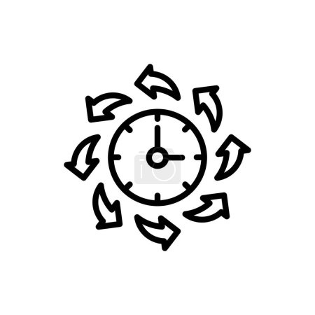 Ilustración de Redondea el icono del reloj en el vector. Logotipo - Imagen libre de derechos