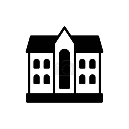 Ilustración de Icono de la universidad en vector. Logotipo - Imagen libre de derechos