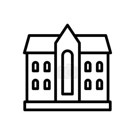 Ilustración de Icono de la universidad en vector. Logotipo - Imagen libre de derechos
