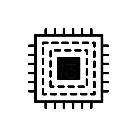 Illustration for CPU icon in vector. Logotype - Royalty Free Image