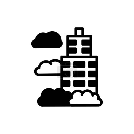 Illustration for Skyscraper icon in vector. Logotype - Royalty Free Image