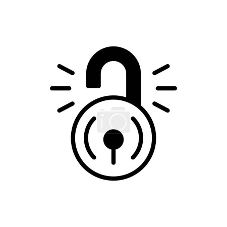 Illustration for Lock Open icon in vector. Logotype - Royalty Free Image