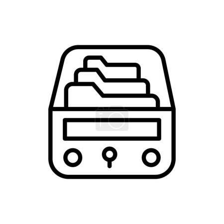 Illustration for Archive icon in vector. Logotype - Royalty Free Image