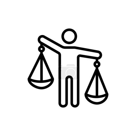 Téléchargez les illustrations : Icône de jurisprudence dans le vecteur. Logotype - en licence libre de droit