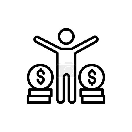 Illustration for Wealth icon in vector. Logotype - Royalty Free Image