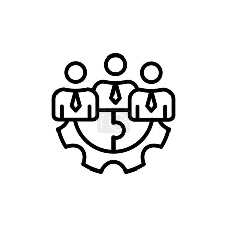 Illustration for Teamwork Problem Fix  icon in vector. Logotype - Royalty Free Image