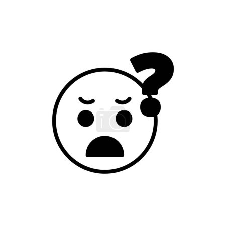 Illustration for Uncertainty Emoji icon in vector. Logotype - Royalty Free Image