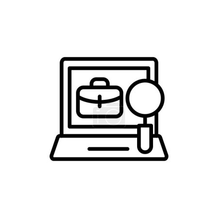 Ilustración de Icono de búsqueda de empleo en línea en vector. Logotipo - Imagen libre de derechos