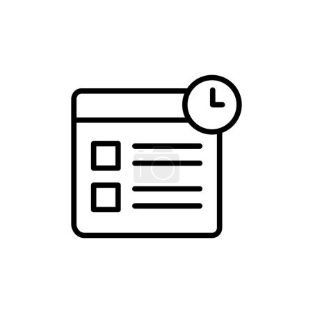 Photo for Time Plan icon in vector. Logotype - Royalty Free Image