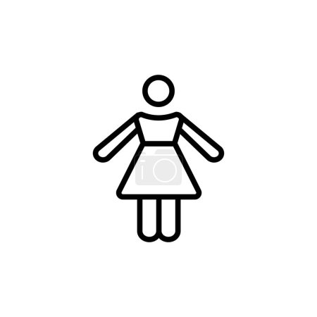 Illustration for Female icon in vector. Logotype - Royalty Free Image