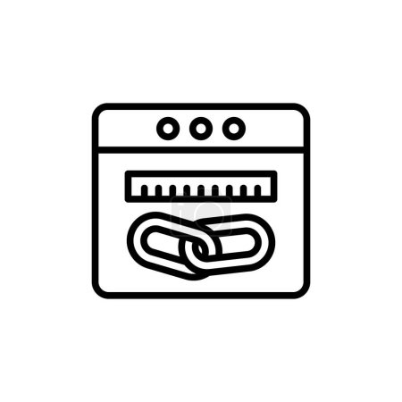 Illustration for Backlink Checker icon in vector. Logotype - Royalty Free Image