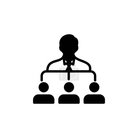 Icono de gestión de empleados en vector. Logotipo