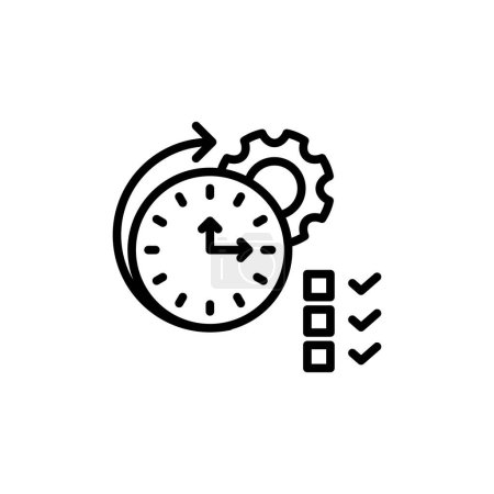 Illustration for Time Plan icon in vector. Logotype - Royalty Free Image