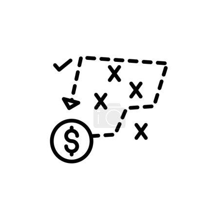 Ilustración de Icono de Money Tactics en vector. Logotipo - Imagen libre de derechos