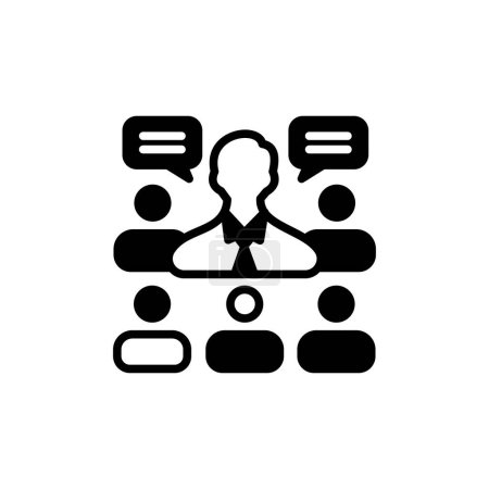 Illustration for Team Meeting icon in vector. Logotype - Royalty Free Image