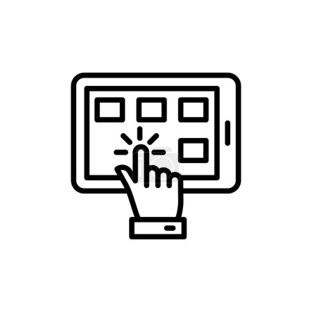 Téléchargez les illustrations : Icône d'interaction utilisateur dans le vecteur. Logotype - en licence libre de droit