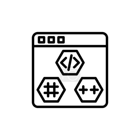 Ilustración de Programming Language icon in vector. Logotype - Imagen libre de derechos