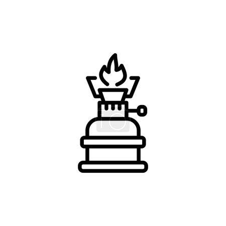 Illustration for Burner icon in vector. Logotype - Royalty Free Image