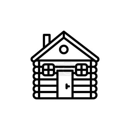 Illustration for Forest Hut icon in vector. Logotype - Royalty Free Image