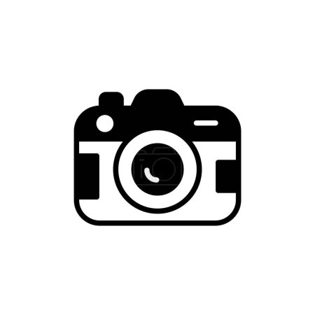 Téléchargez les illustrations : Icône de caméra dans le vecteur. Logotype - en licence libre de droit