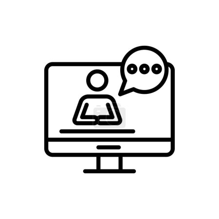 Ilustración de Interviewing Process icon in vector. Logotype - Imagen libre de derechos