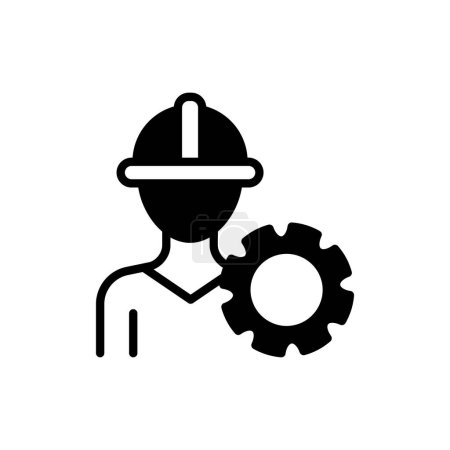 Ilustración de Icono de ingeniero en vector. Logotipo - Imagen libre de derechos