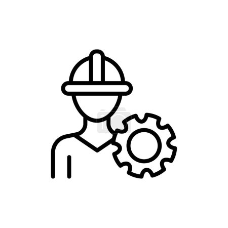 Ilustración de Icono de ingeniero en vector. Logotipo - Imagen libre de derechos