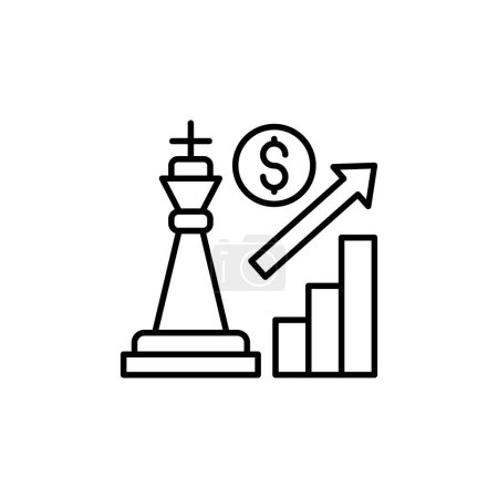 Illustration for Growth Strategy icon in vector. Logotype - Royalty Free Image