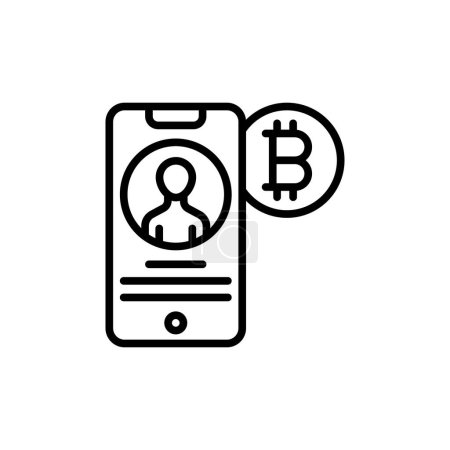 Téléchargez les illustrations : Crypto Account Balance icon in vector. Logotype - en licence libre de droit