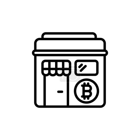 Ilustración de Crypto Shop icon in vector. Logotype - Imagen libre de derechos