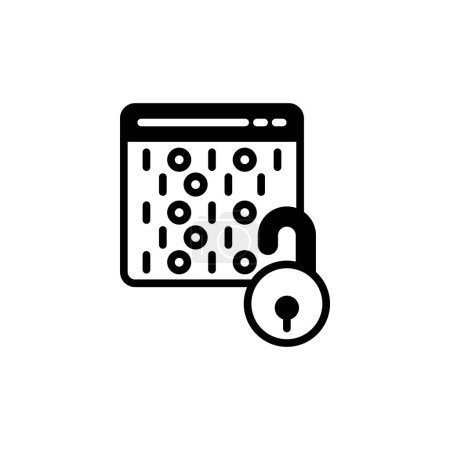 Illustration for Decryption icon in vector. Logotype - Royalty Free Image