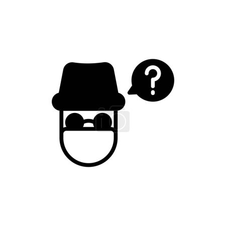 Ilustración de Icono de anonimato en vector. Logotipo - Imagen libre de derechos