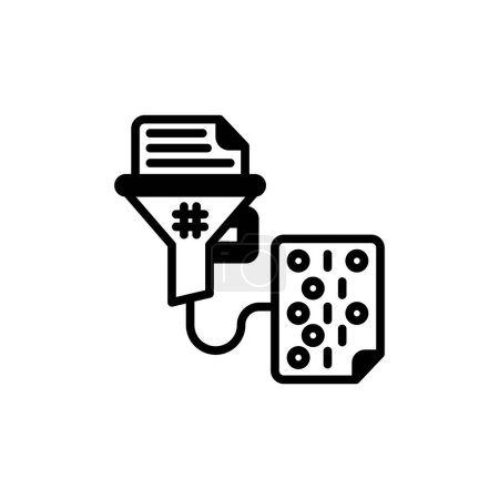 Illustration for Cryptographic Hash Function icon in vector. Logotype - Royalty Free Image