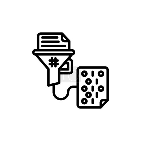 Illustration for Cryptographic Hash Function icon in vector. Logotype - Royalty Free Image