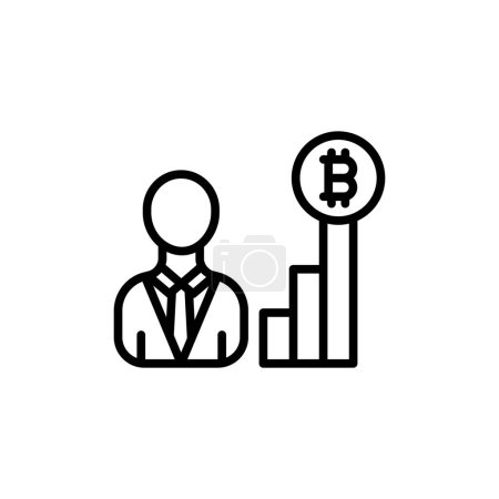 Illustration for Broker icon in vector. Logotype - Royalty Free Image