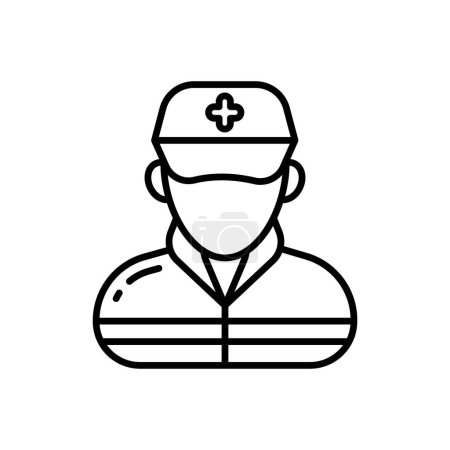 Ilustración de Icono del primer respondedor en vector. Logotipo - Imagen libre de derechos