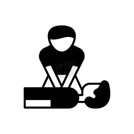 Illustration for CPR icon in vector. Logotype - Royalty Free Image