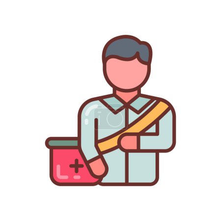 Illustration for Paramedics icon in vector. Logotype - Royalty Free Image
