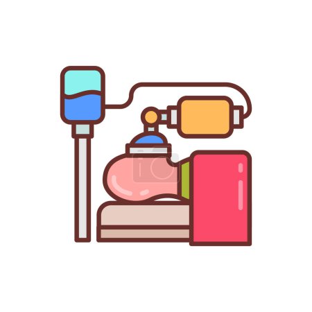 Illustration for Respiratory Arrest icon in vector. Logotype - Royalty Free Image