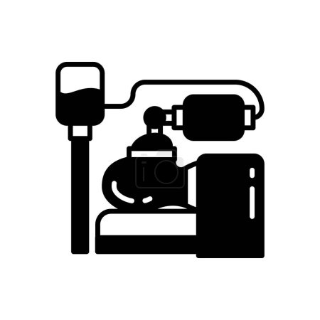 Ilustración de Icono de parada respiratoria en vector. Logotipo - Imagen libre de derechos