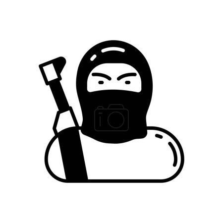 Ilustración de Icono de ataque terrorista en vector. Logotipo - Imagen libre de derechos