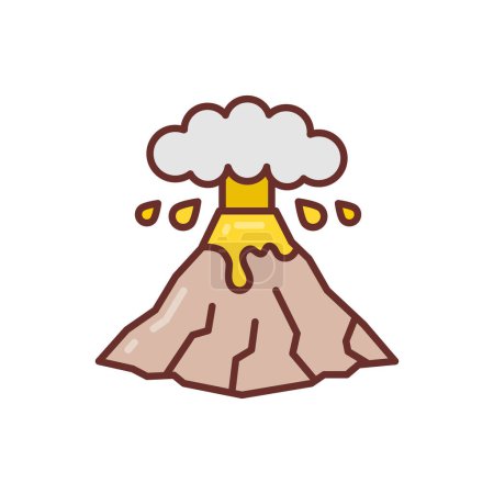Illustration for Volcanic Eruption icon in vector. Logotype - Royalty Free Image