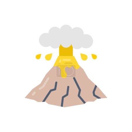 Illustration for Volcanic Eruption icon in vector. Logotype - Royalty Free Image
